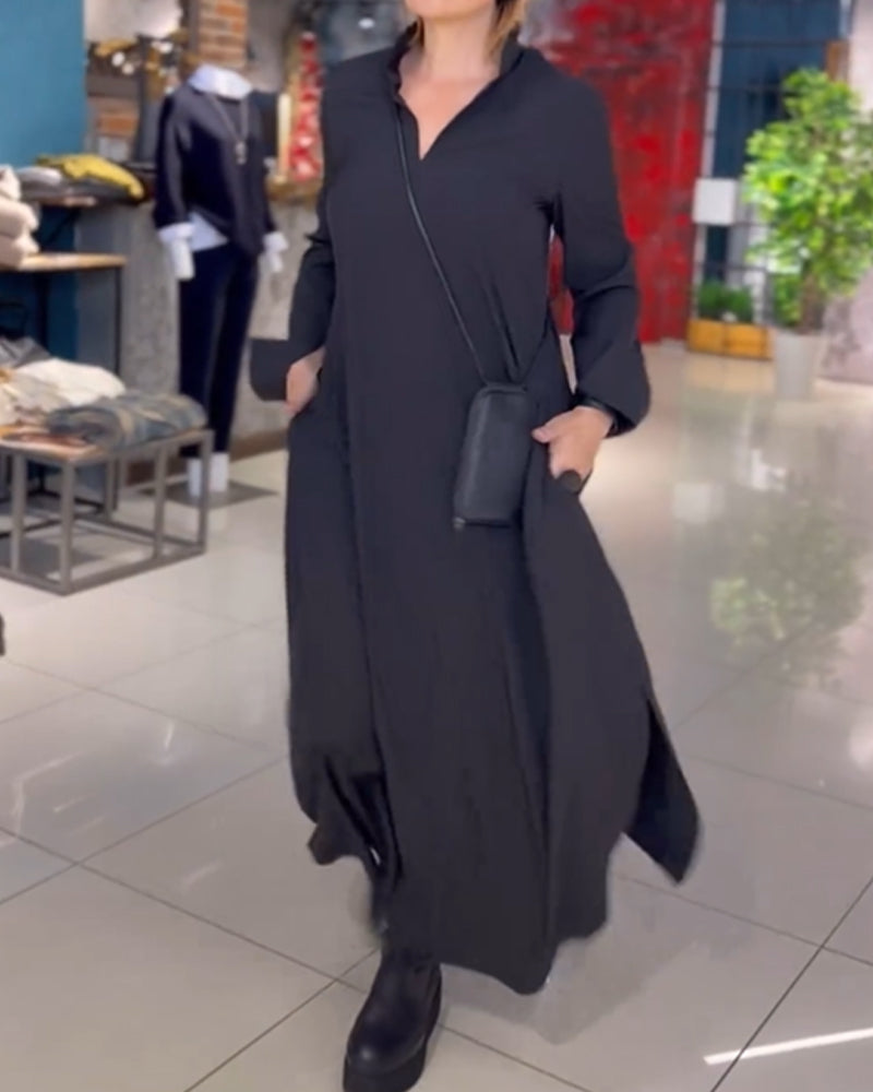 Elegant Long Evening Dress With Side Slit