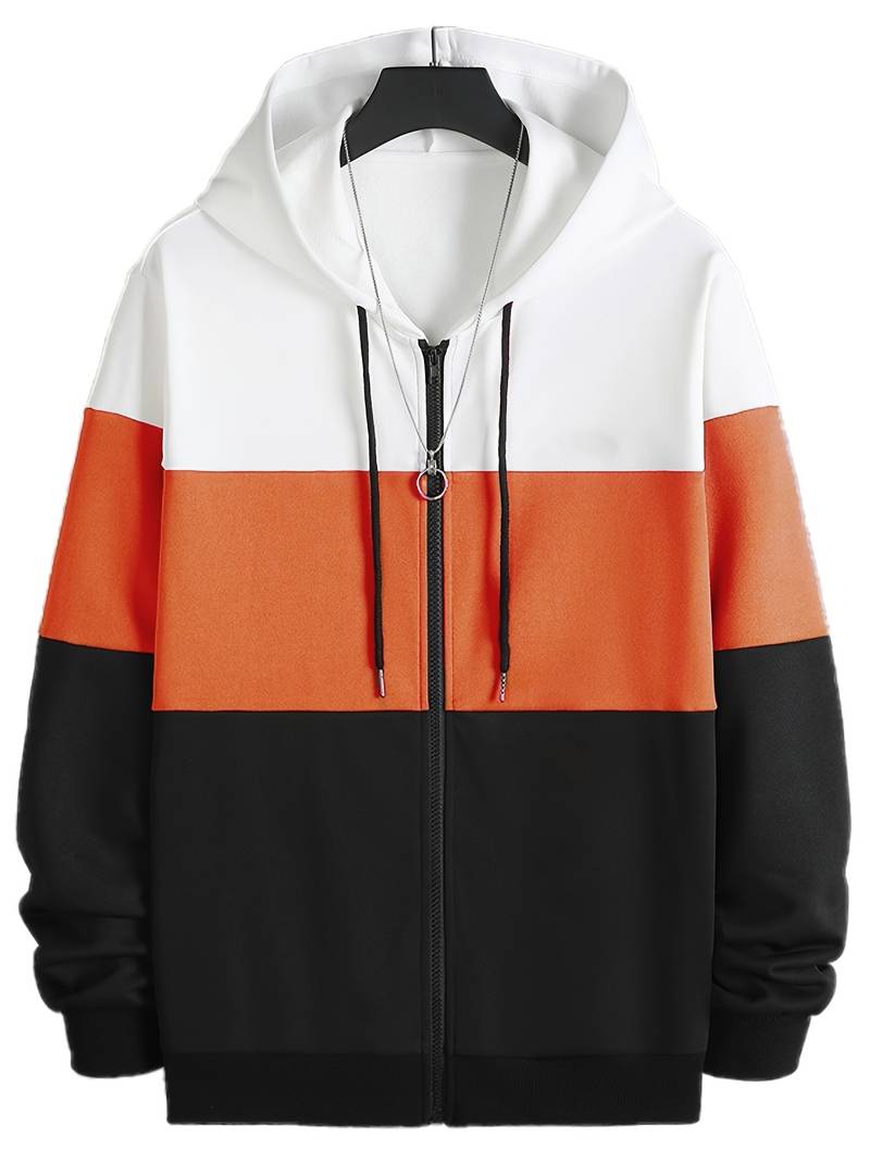 Men's Hoodie Contrast Colors Trendy