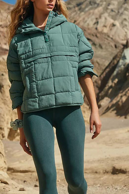 Warm Padded Jacket Hood Long Sleeve