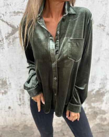 Luxury Blouse Velvet Elegant