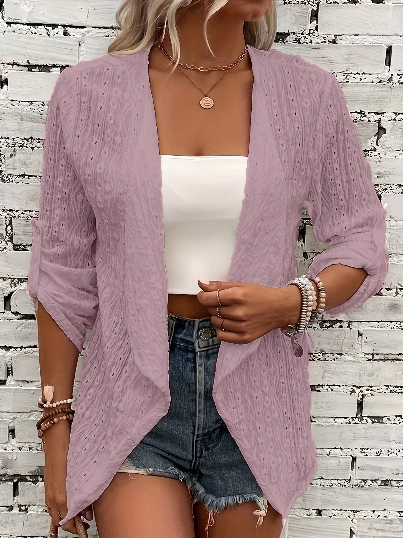 Women's Cardigan Autumn Crochet Relaxed Style
