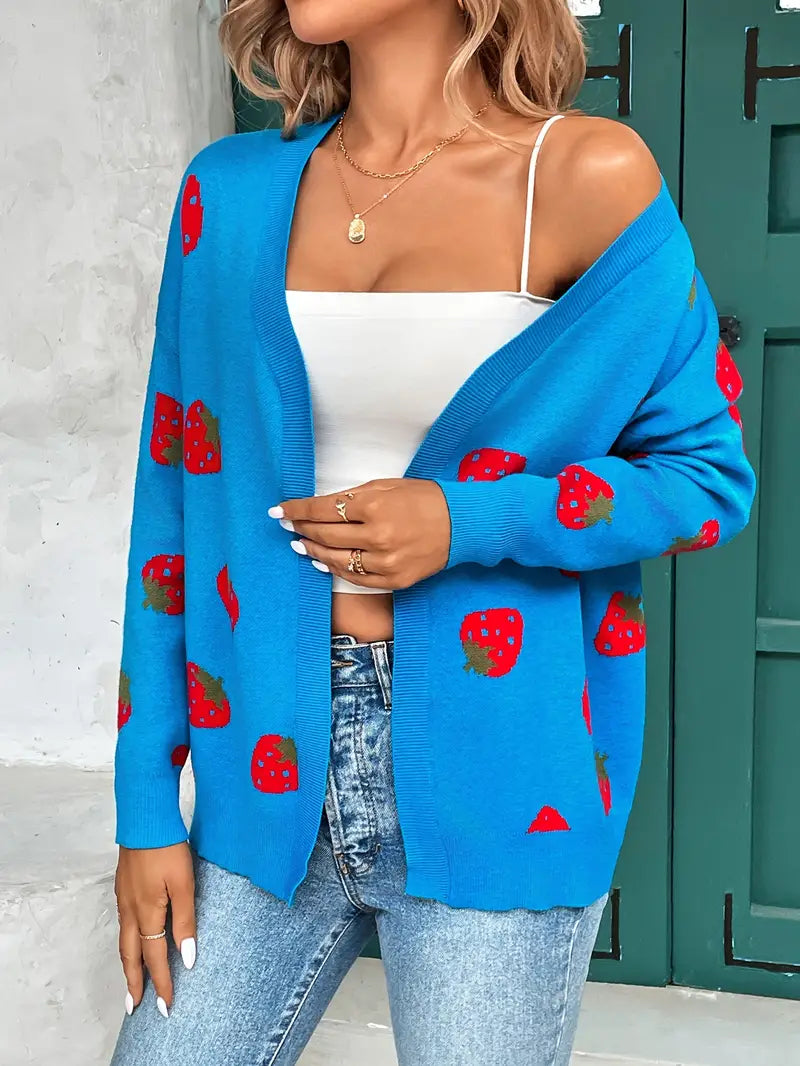 Oversized Cardigan Hip Length Playful Knit