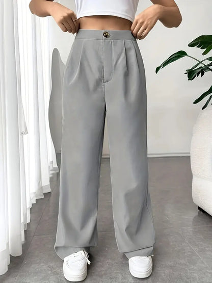 Lily - Women's Elegant Wide Leg Trousers