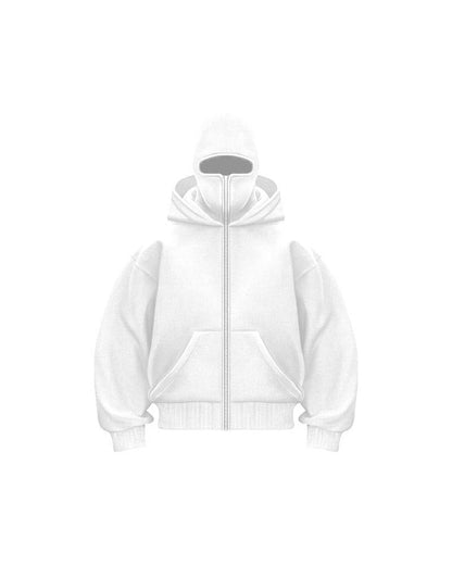 Hooded Jacket Warm Double Hood Zipper