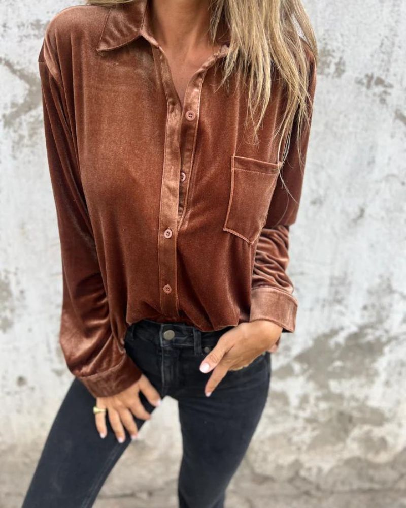 Luxury Blouse Velvet Elegant