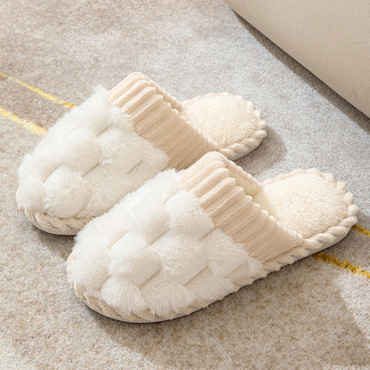 Comfortable Women's Slippers Faux Fur Footbed