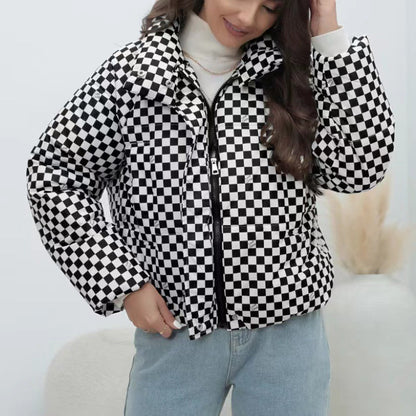 Damen Steppjacke Hochgeschlossen Winddicht