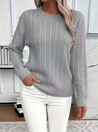 Women's Cable Knit Sweater Soft Warm