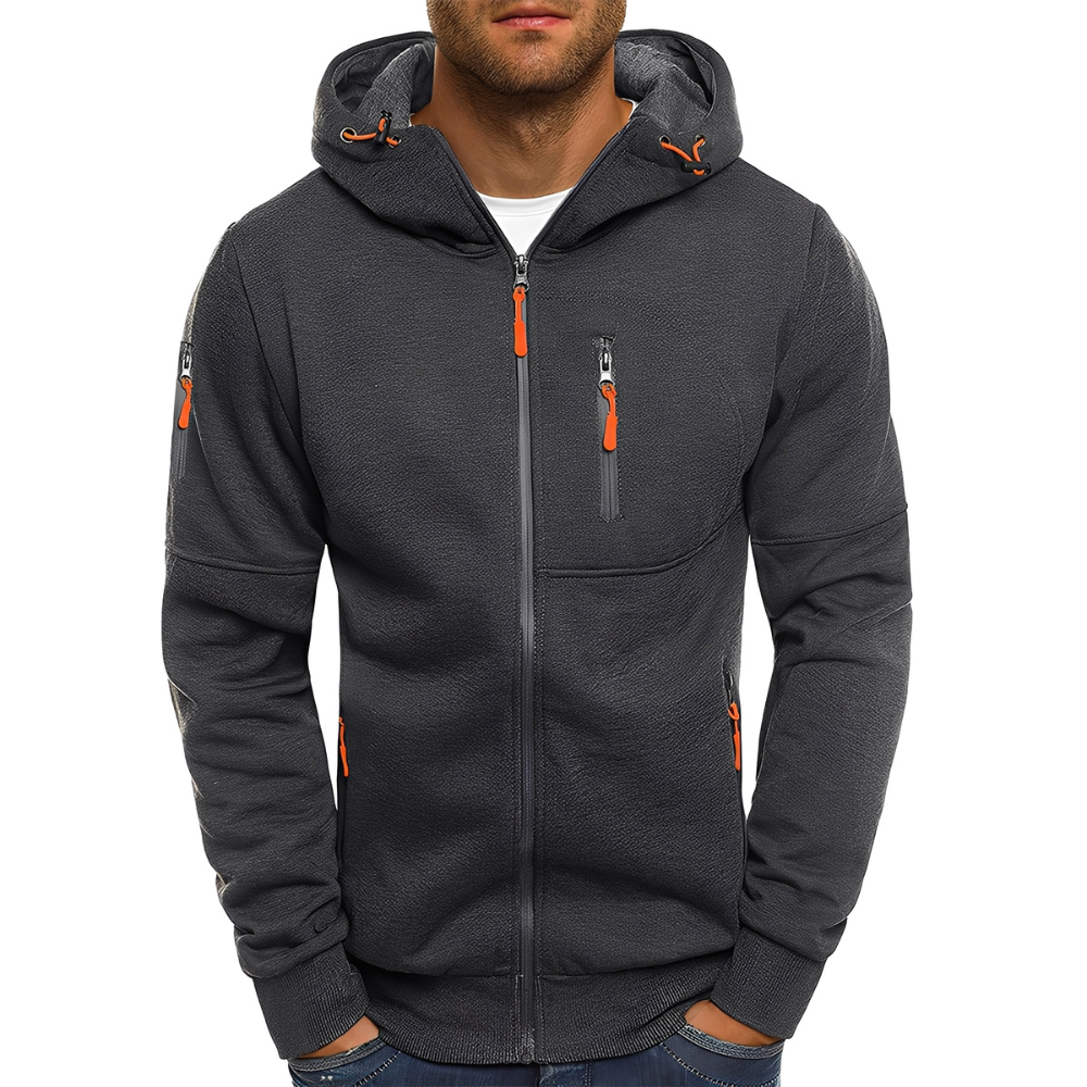 Practical men's jacket with hood Sporty