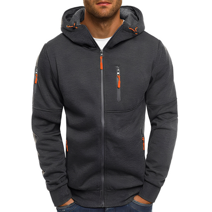 Practical men's jacket with hood Sporty
