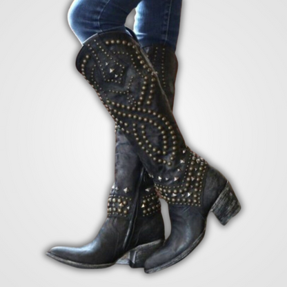 Stylish Boots Long Studded Boots