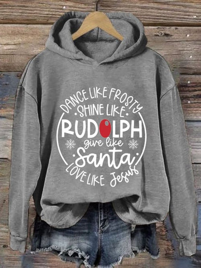Women's Festive Red Christmas Hoodie