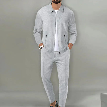 Men's Casual Tracksuit Beige - Stylish 2-Piece Set