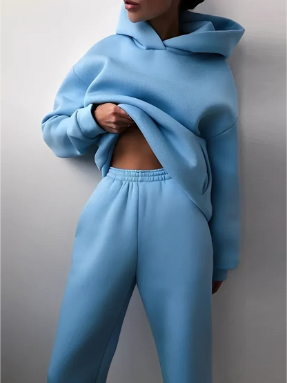 Women's Soft Pastel Hooded Tracksuit