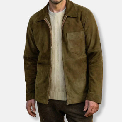 Emil - Slim Fit Lederjacke Modern Stehkragen