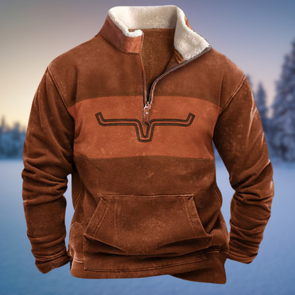 Men's Casual Winter Half-Zip Sweater