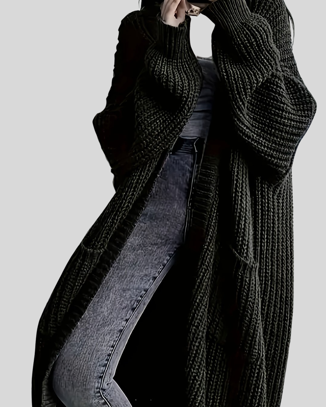 Elegant Women's Long Cardigan