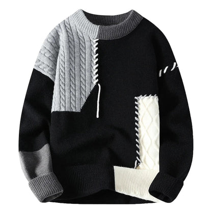 Fashionable Knitted Pullover Men's Designer Look