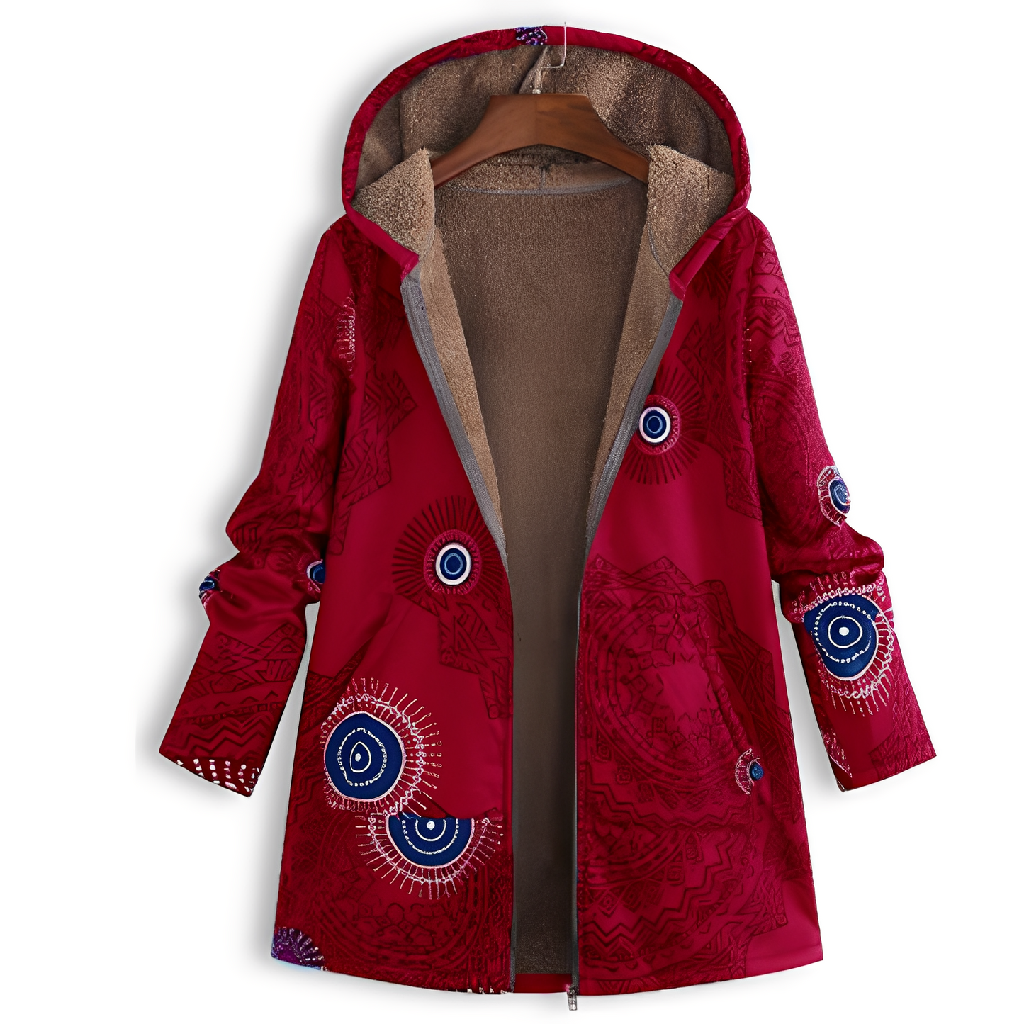 Stylish women's jacket with a vintage-look pattern