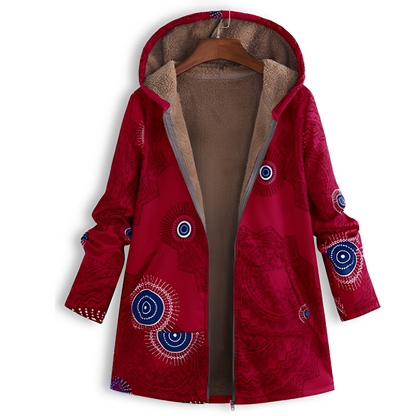 Stylish women's jacket with a vintage-look pattern