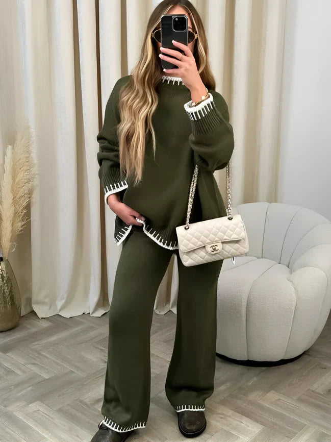 Elegant 2-Piece Women's Warm Knit Set