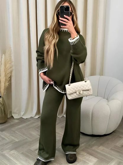 Elegant 2-Piece Women's Warm Knit Set
