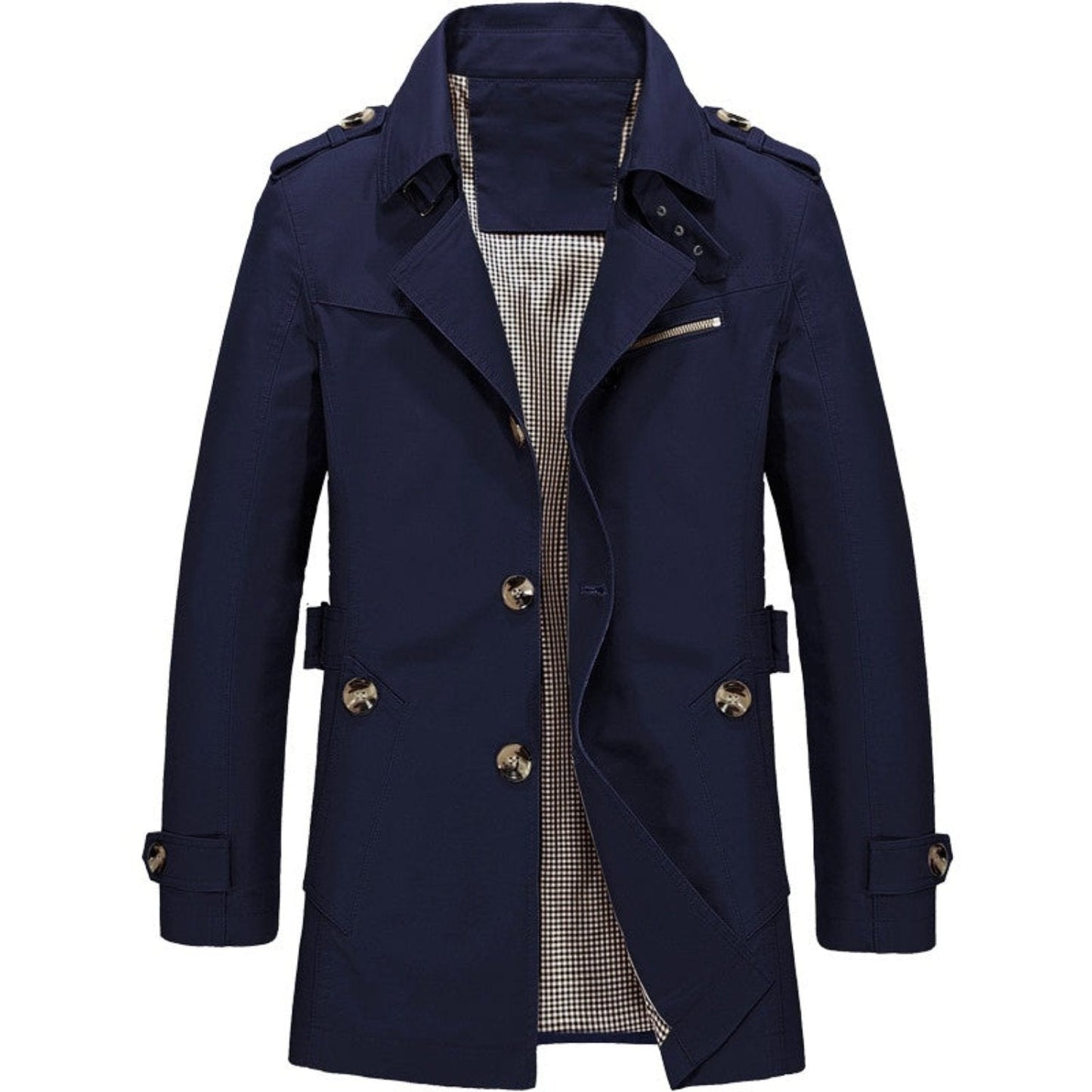 Stylish Men's Classic Trench Coat