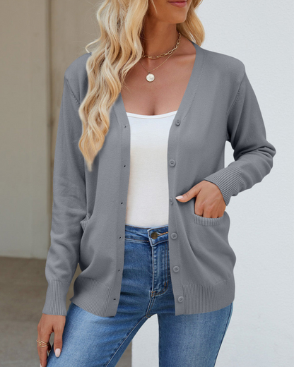Women's Cardigan V-Neck Long Sleeve