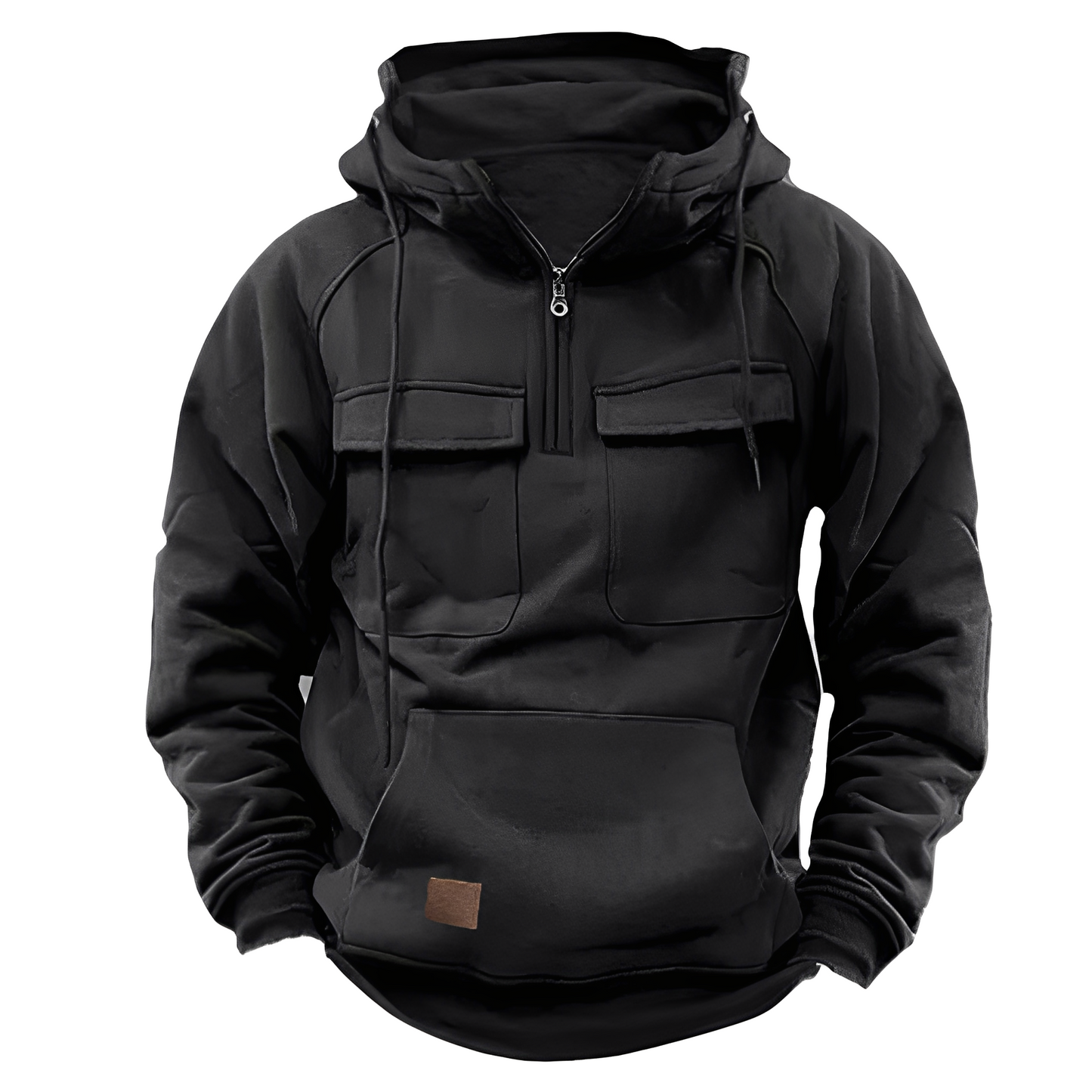 Practical Men's Hoodie Multi-Pocket Design