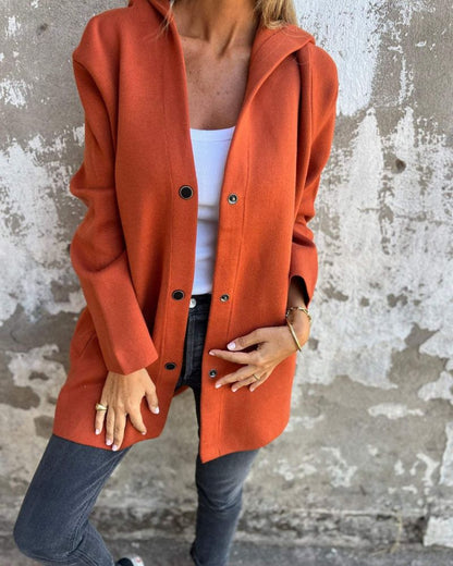 Comfortable Hooded Jacket Casual Style