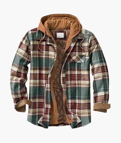 Herren Flanelljacke Kariert Mit Kapuze - Moderner Winterstyle