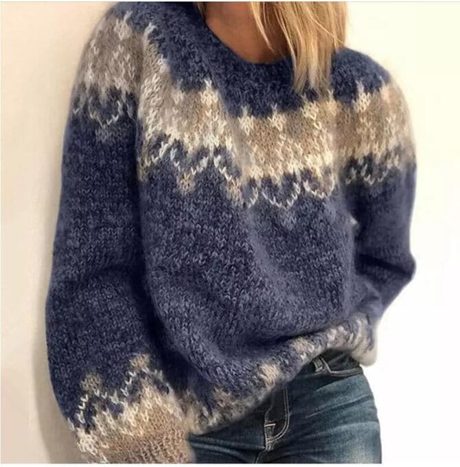 Knitted sweater Soft Woolly Nordic Casual