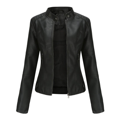 Women's Fashionable Slim Fit Leather Jacket