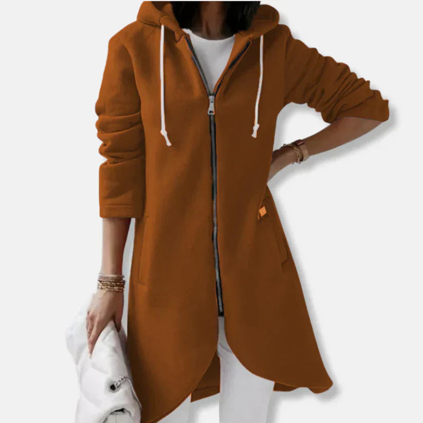 Loose Sweat Jacket With Hood And Zipper
