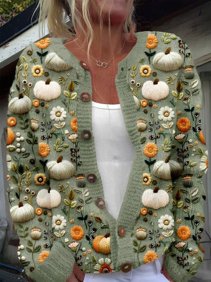 Women's Cardigan Floral Pattern Elegant