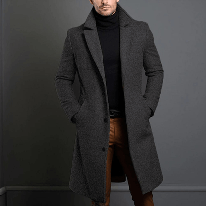 Men's Winter Coat Long Warm Elegant