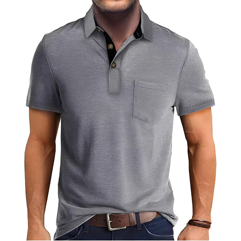 Men's Retro Short Sleeve Casual Polo Shirt