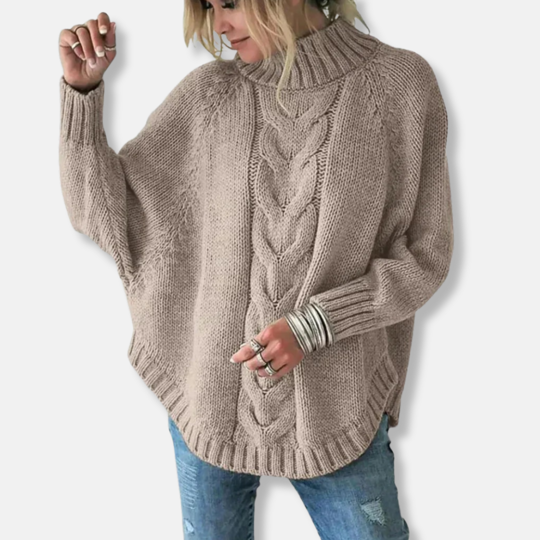 Loose-fitting wool turtlenecks