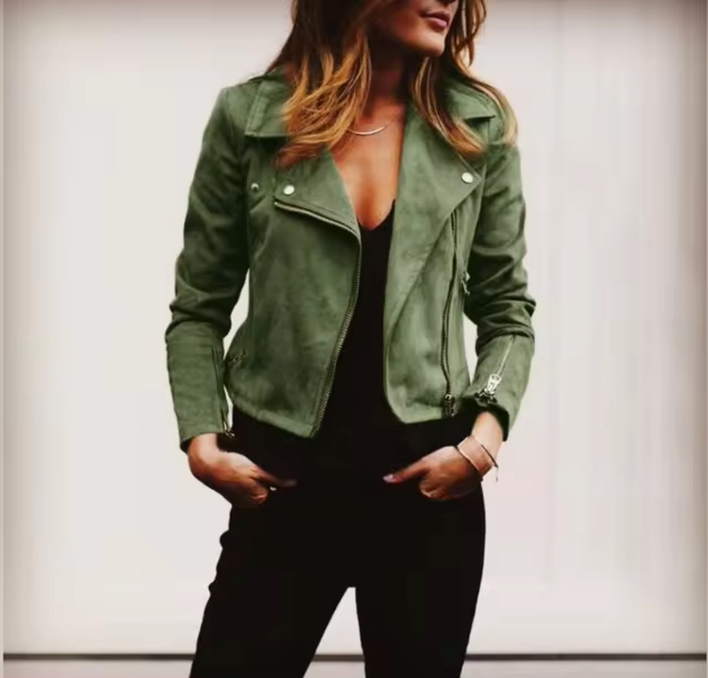 Women's Short Leather Jacket