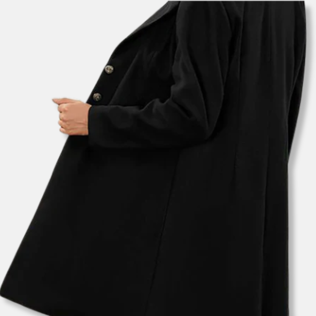 Mantel Damen Wolle Slim Fit Mittellang - IdealeKleiden