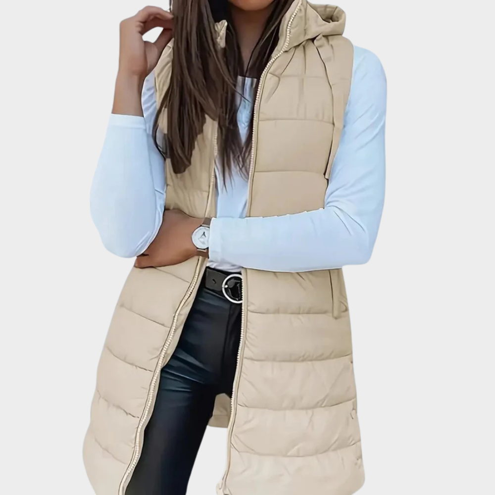 Warm Winter Vest With Hood