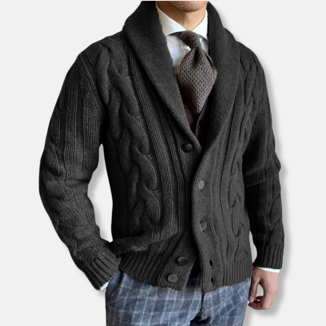 Cardigan Wool Blend Classic Cut with Buttons