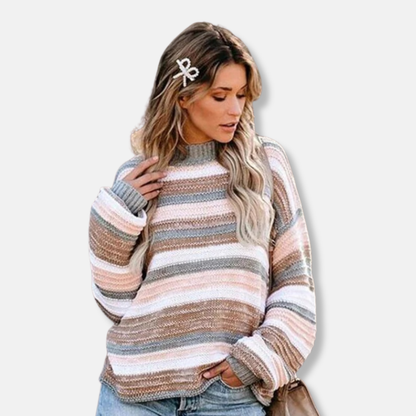 Soft Knit Sweaters for Women Oversized Round Neck Pullover