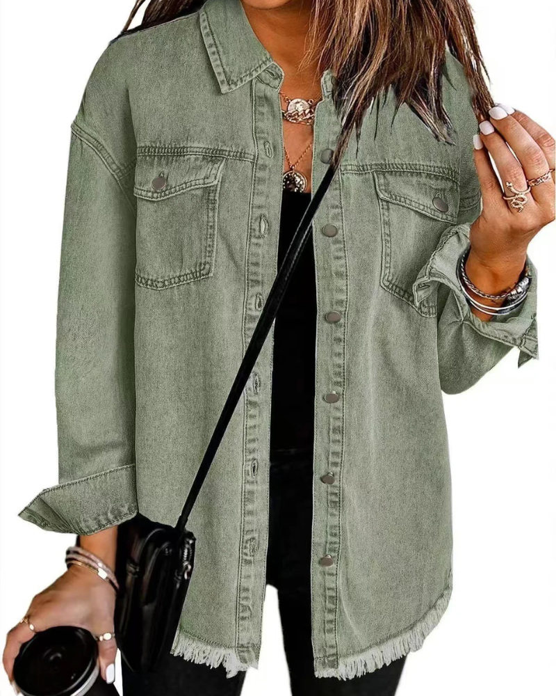 Women's Casual Cashmere Shirt Jacket