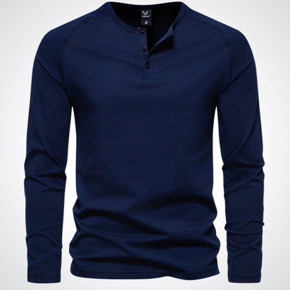 Herren T-Shirt Exklusiv Knopfverschluss Elegant