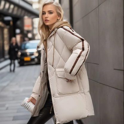 Quilted Coat Elegant Warm and Comfortable
