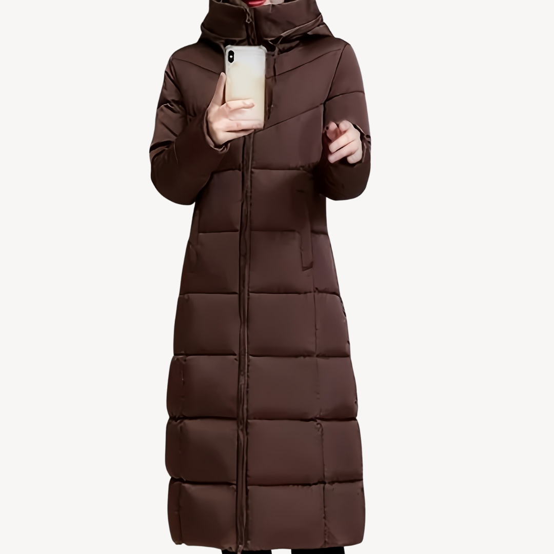 Women's Long Hooded Warm Puffer Coat