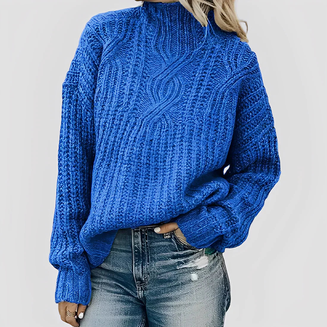 Stylischer Damen Strickpullover Warm - IdealeKleiden