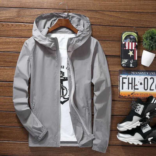 Stylish men's jacket with hood