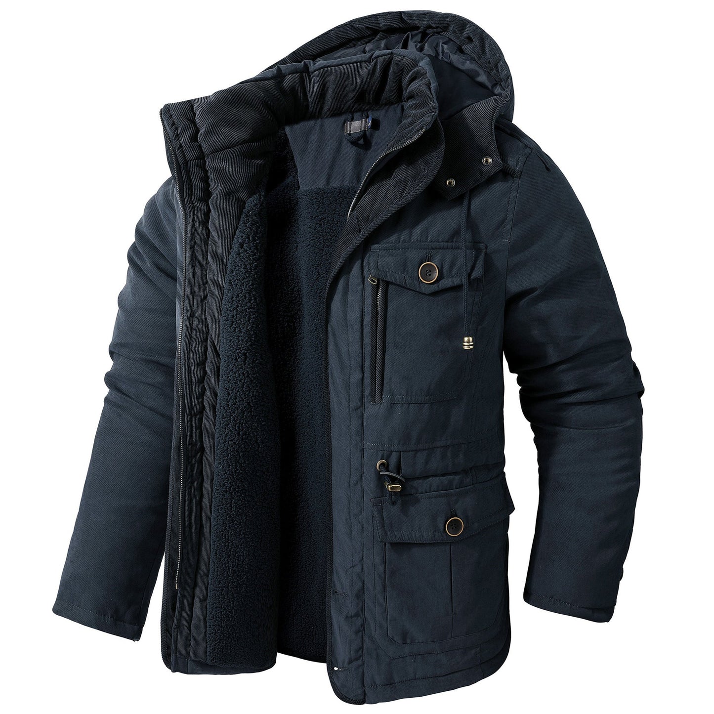 Men's Winter Jacket Hooded Parka Warm